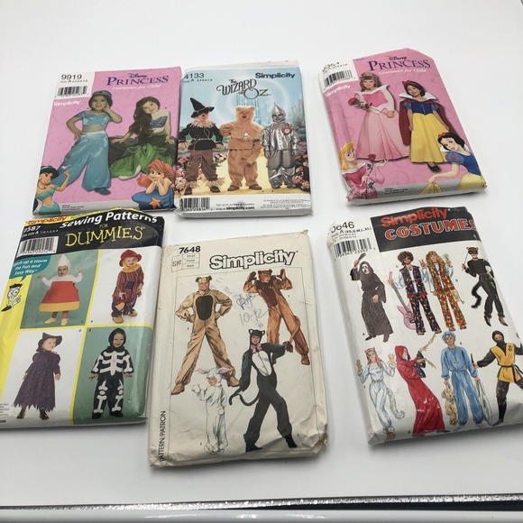 Simplicity Halloween Costume Patterns Princess Wizard Of Oz Ninja Scream Wizard - Picture 1 of 16